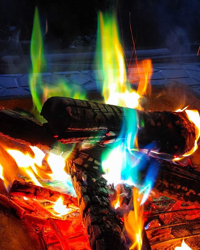 For Anyone Who Loves A Spectacle, This Mystical Fire Flame Adds A Pop Of Color To Any Wood Fire - Indoors Or Outdoors!