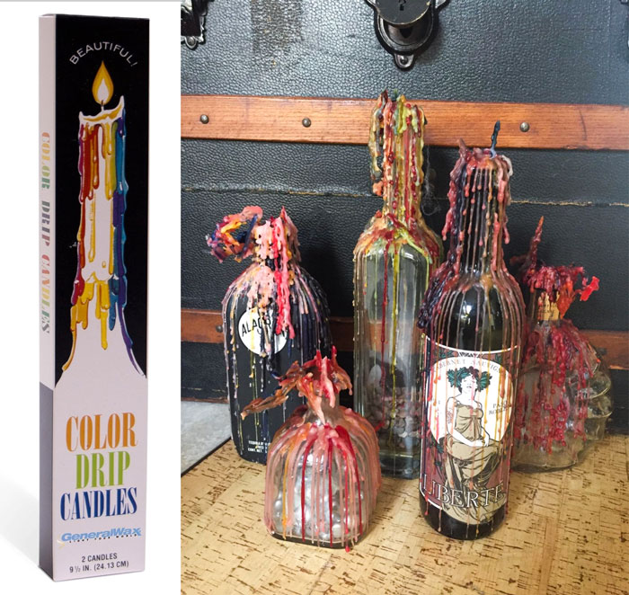 Bring An Artsy Aesthetic To Romantic Evenings With Lit Color Drip Candles Spreading Rainbow Vibes!