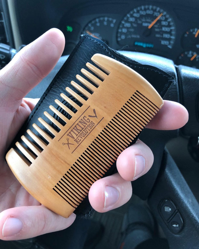 Give The Gift Of A Super Suave Beard With This Unique Wooden Comb – Perfect For Taming Locks And Boosting Confidence With Every Stroke