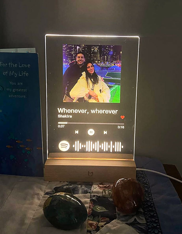 Gift A Personalized Spotify Plaque, Because Love Should Always Be As Unique And As Colorful As Their Favorite Jam Paired With A Treasured Snap
