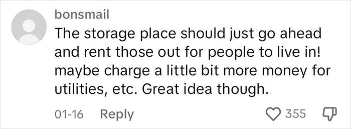 Guy Shares That He Lives In A Storage Unit, Because It's Much Cheaper Than An Apartment Guy Shares That He Lives In A Storage Unit, Because It's Much Cheaper Than An Apartment