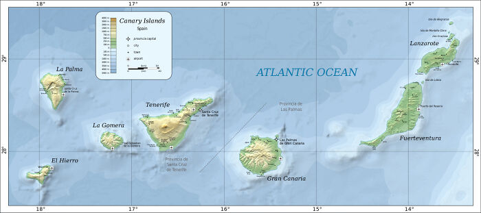 Map of The Canary Islands