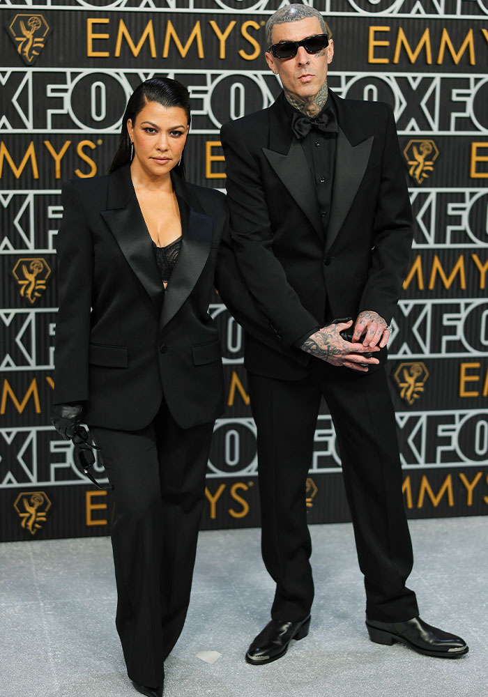 Kourtney Kardashian And Travis Barker Looked Adorable In Coordinated Black Ensembles 