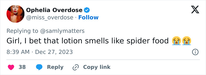Sephora Lotion Goes Viral When Users Start Noticing Way More Spiders Around After Applying It Sephora Lotion Goes Viral When Users Start Noticing Way More Spiders Around After Applying It