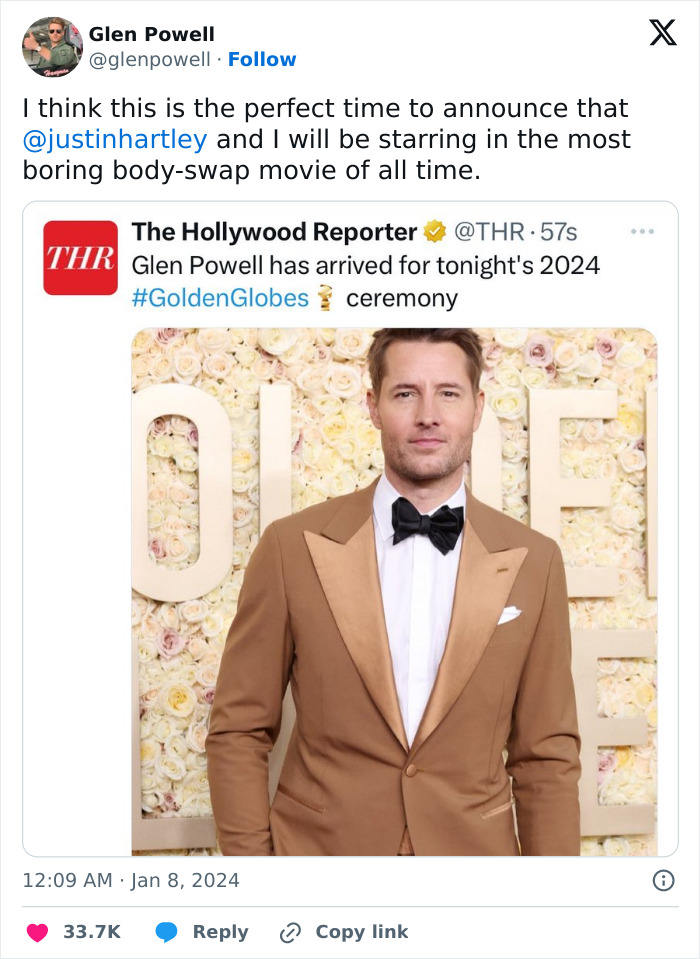 Justin Hartley Got Mistaken For Glen Powell