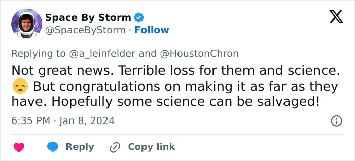 Peregrine “In Terminal Countdown”: First US Mission To The Moon in 50 Years Doomed Peregrine “In Terminal Countdown”: First US Mission To The Moon in 50 Years Doomed