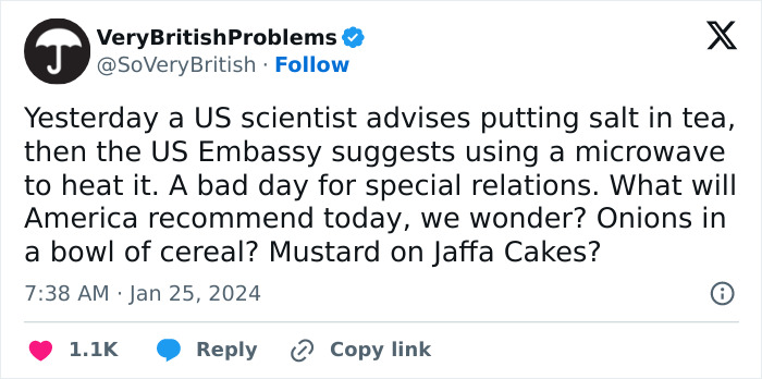 US Scientist Outrages The British With Advice About Tea, American Embassy Stirs The Pot Even More US Scientist Outrages The British With Advice About Tea, American Embassy Stirs The Pot Even More