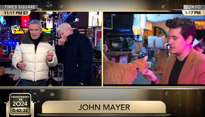 “The Funniest TV Moment Of 2023”: Anderson Cooper Can’t Stop Laughing At John Mayer In Cat Cafe