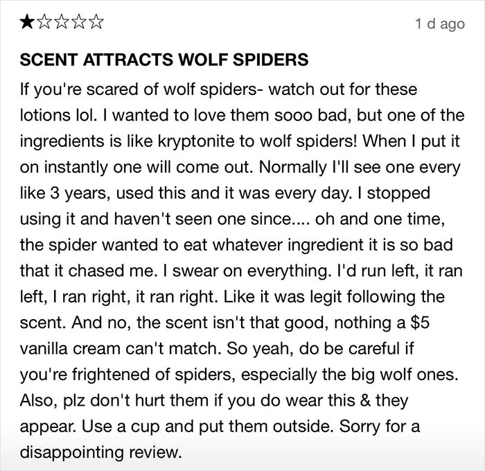 Sephora Lotion Goes Viral When Users Start Noticing Way More Spiders Around After Applying It Sephora Lotion Goes Viral When Users Start Noticing Way More Spiders Around After Applying It