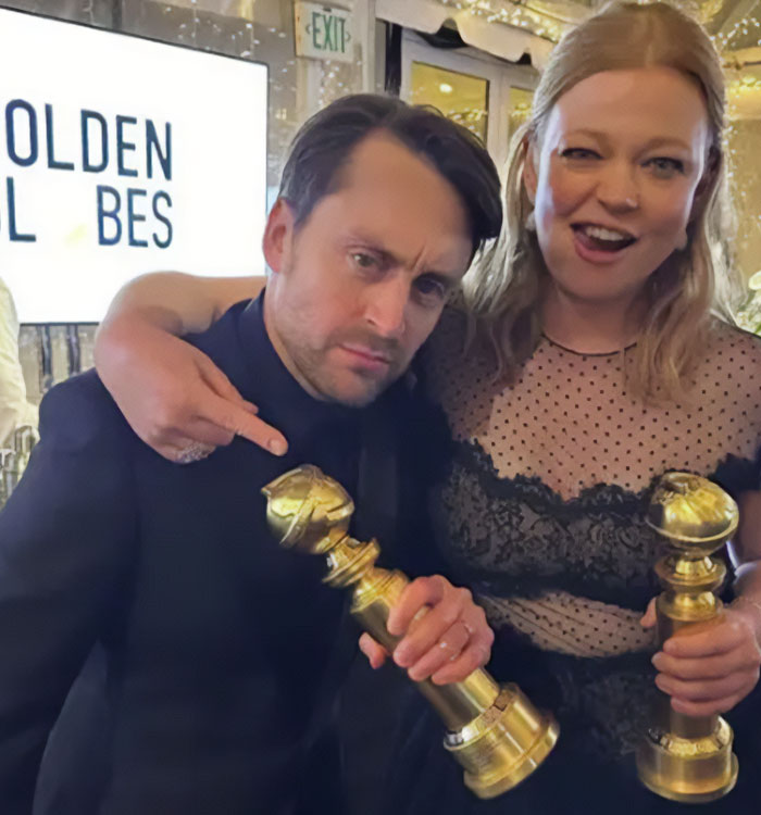 Kieran Culkin And Sarah Snook After Their Wins For Succession