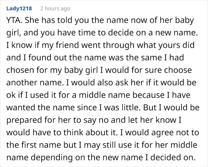 Pregnant Woman Asks If She Should Keep Baby’s Name The Same After Friend Demands It Be Changed