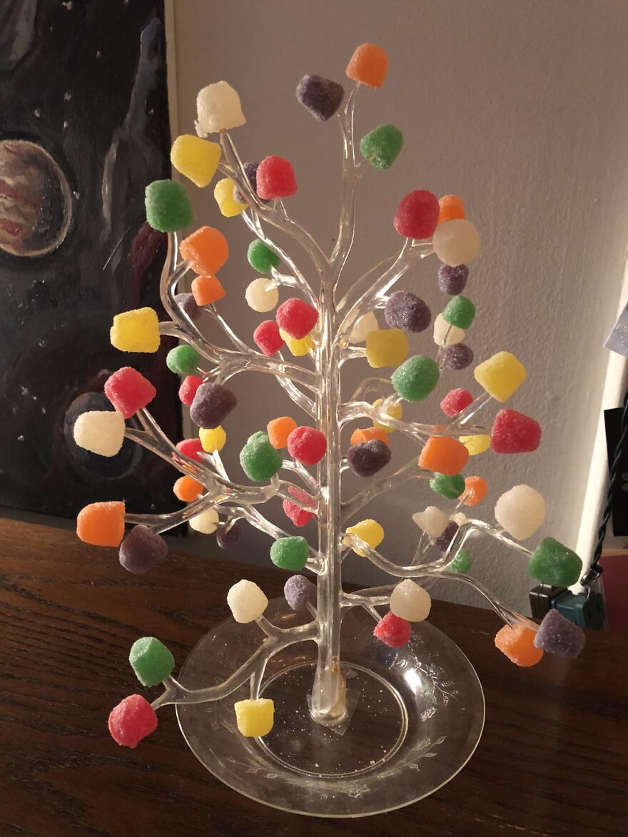 This Has To Be One Of My Favorite $1.00 Flea Market Finds! It’s Called A Sugar Plum Tree. It Was In The Original Box. So Fun For Christmas! All I Had To Add Was Gumdrops❤️ Pretty Sure It’s From The 60’s
