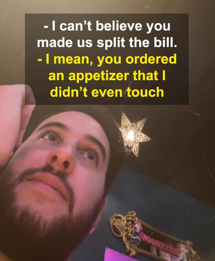 “I Don’t Even Know Her”: Man Goes Viral After Filming Date’s Reaction To Splitting The Bill “I Don’t Even Know Her”: Man Goes Viral After Filming Date’s Reaction To Splitting The Bill