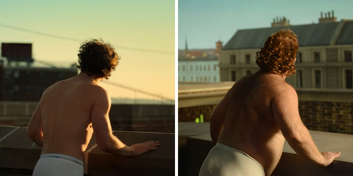 German Beer Brand Hilariously Spoofs Jeremy Allen White’s Calvin Klein Ad With A Real “Dad Bod”