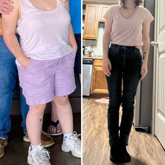 August 2022 vs. April 2023. From 140 Lbs To 93 Lbs, I'm 21 And My Height Is 4'10"