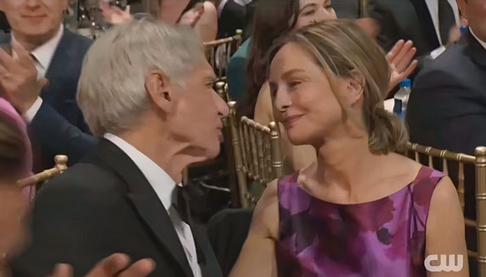 Harrison Ford Accepts Career Achievement Award With Tearful Tribute To Wife Calista Flockhart