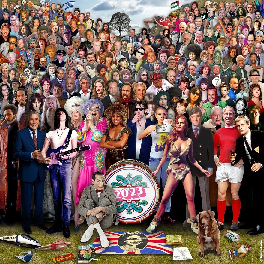 2016-2023 Tribute To Famous People Who Passed Away Inspired By Sgt. Pepper’s Album Cover By This Artist