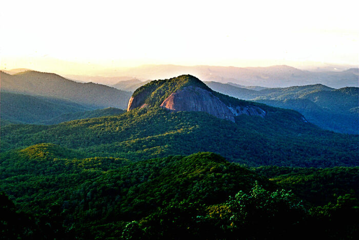 From The Blue Ridge Parkway... Looking Glass Rock At Sunrise