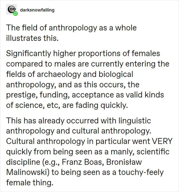 Folks Online Point Out Numerous Fields Which Became 'Soft' After Women Started Working There Folks Online Point Out Numerous Fields Which Became 'Soft' After Women Started Working There