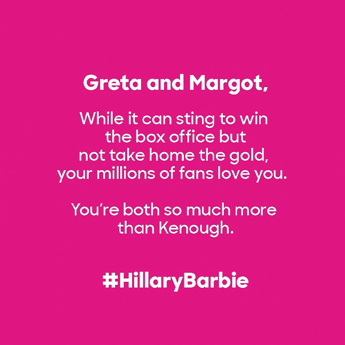 More Public Figures React To Barbie Snubs, But Still No Love For Lily Gladstone More Public Figures React To Barbie Snubs, But Still No Love For Lily Gladstone