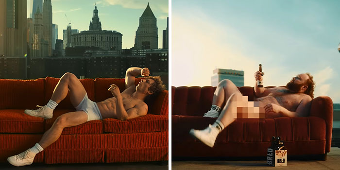 German Beer Brand Hilariously Spoofs Jeremy Allen White’s Calvin Klein Ad With A Real “Dad Bod”