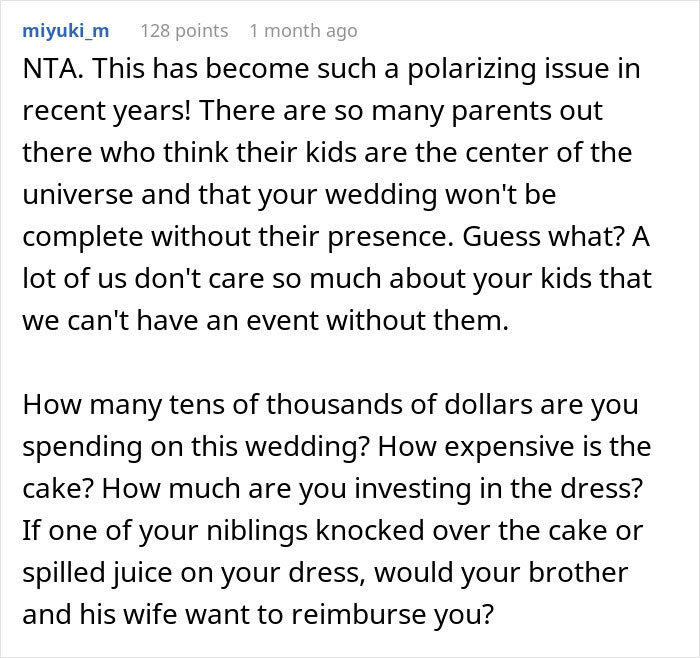 Bride Refuses To Make An Exception For SIL’s 4 Kids At Her Child-Free Wedding, Drama Ensues Bride Refuses To Make An Exception For SIL’s 4 Kids At Her Child-Free Wedding, Drama Ensues