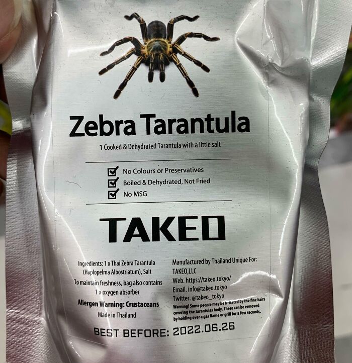 This Bag Of Spider Snacks You Can Buy At A Supermarket In Tokyo