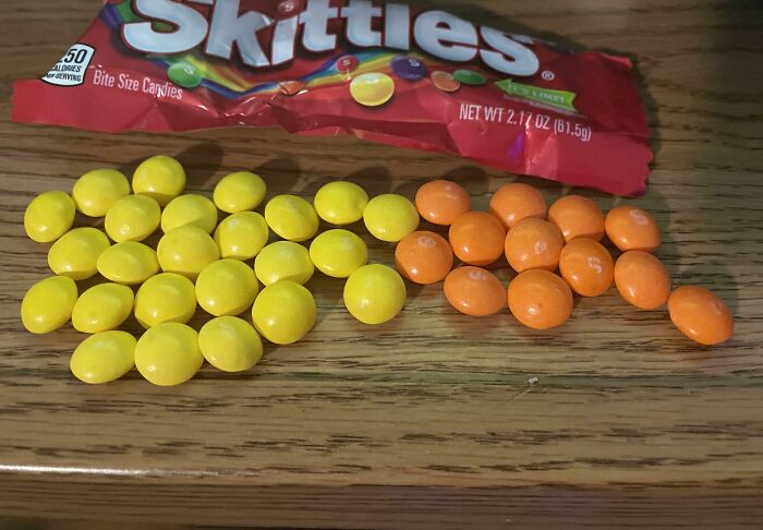 I Only Got Orange And Yellow Skittles, Somehow