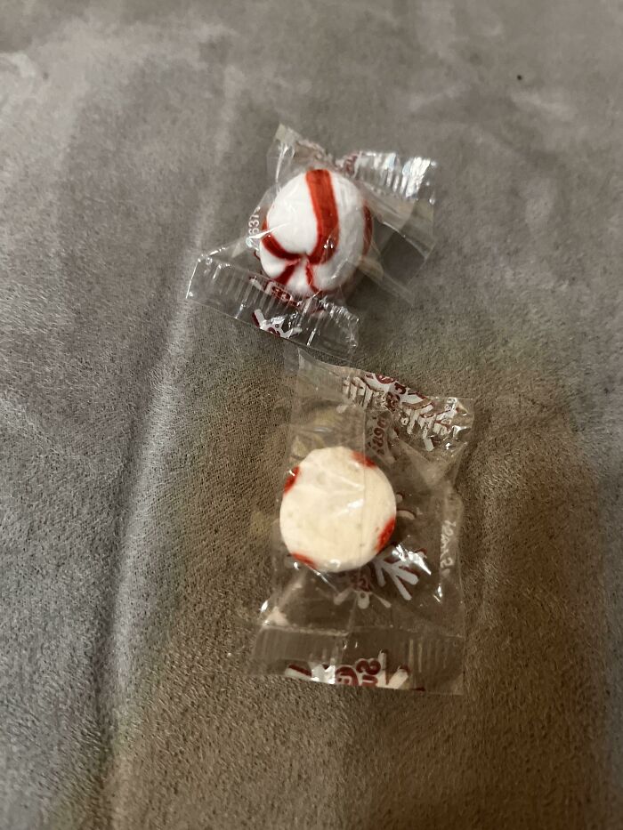 This Peppermint Was Spilt In Half