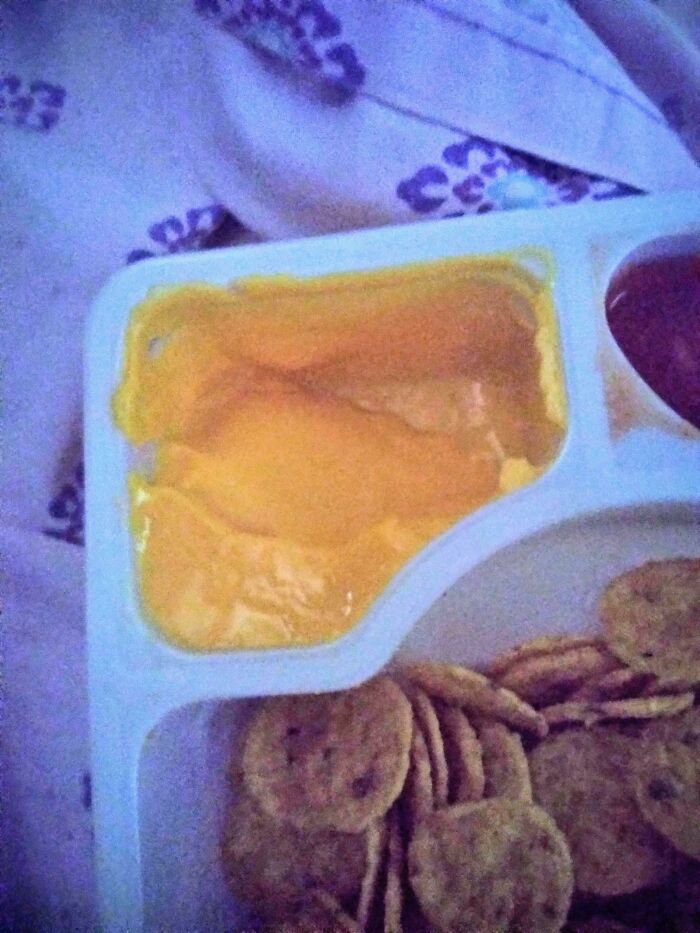 The Cheese Section In My Nacho Lunchable Isn't Filled All The Way