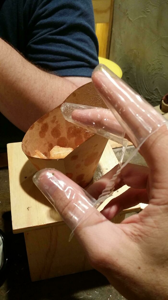 Weird Plastic Finger Covers To Eat Chips With In Korea