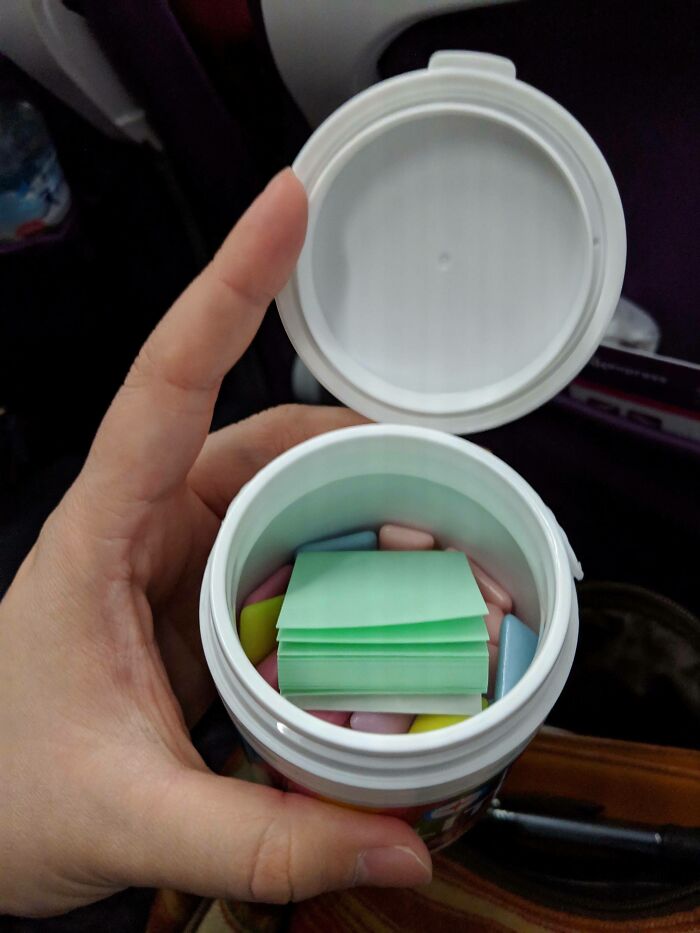 The Gum I Bought In Japan Comes With A Stack Of Paper For Easy Disposal
