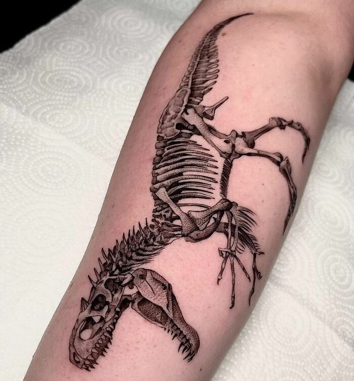 Dinosaur Skeleton Tattoo