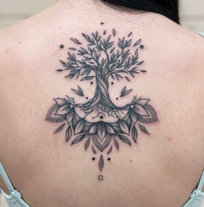 Tree of life tattoo on back