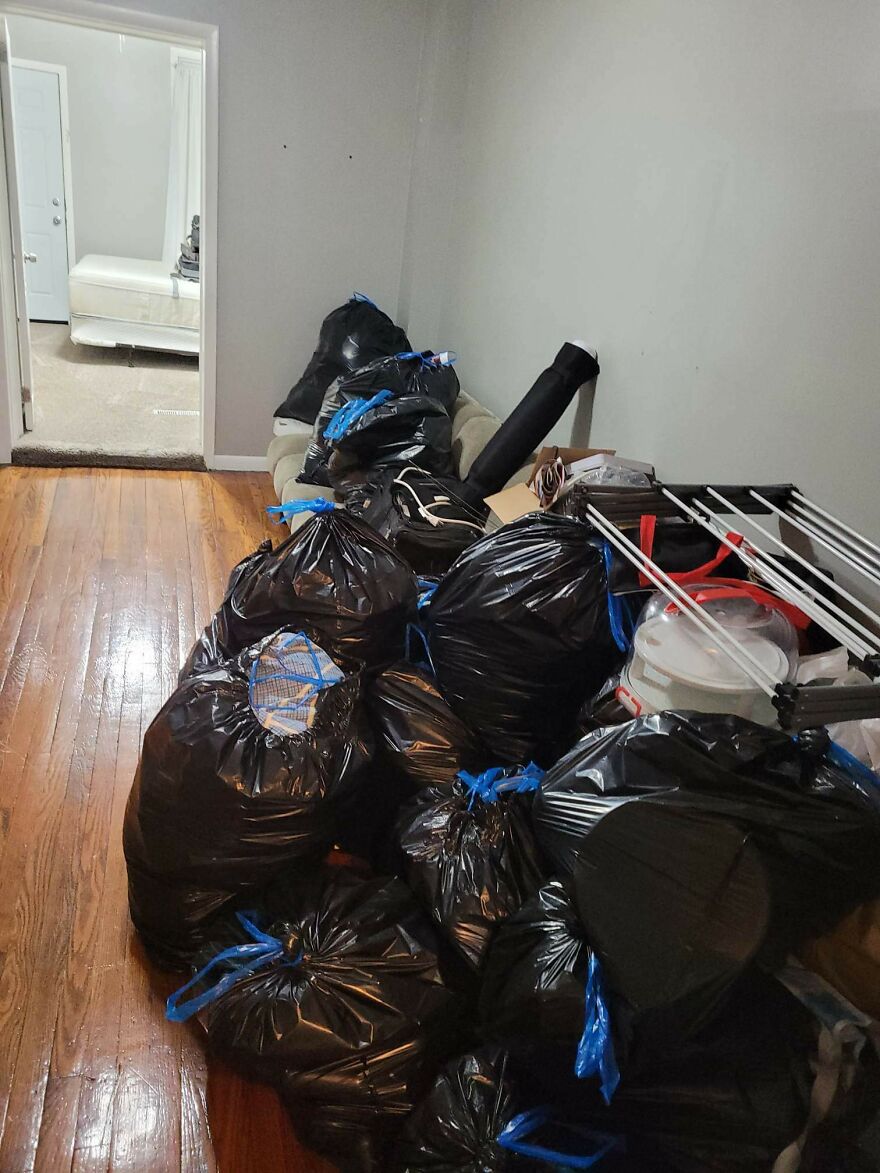 After A Grueling Day At Work Without Food Where I Had To Wait 4 Hours For A Sample To Arrive Which Got Canceled, I Come Home At 7pm To Find All My S**t In Garbage Bags Cause The Cleaners My Landlord Sent Cleared The Wrong Apartment
