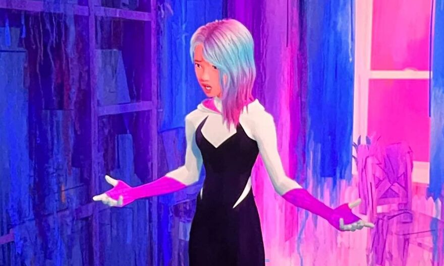 In Across The Spider-Verse (2023), Gwen Stacy Is Known In Her Universe As "Spider-Woman". This Is Because Her Identity Would Be Revealed If She Is Known As "Spider-Gwen"