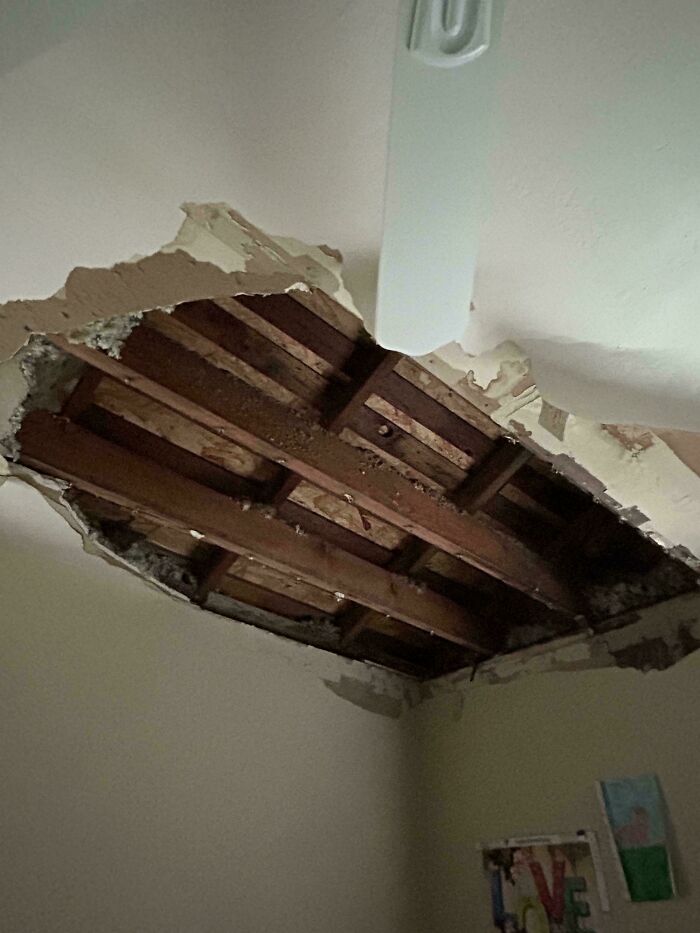 My Mom’s Ceiling Collapsed On New Year’s Eve