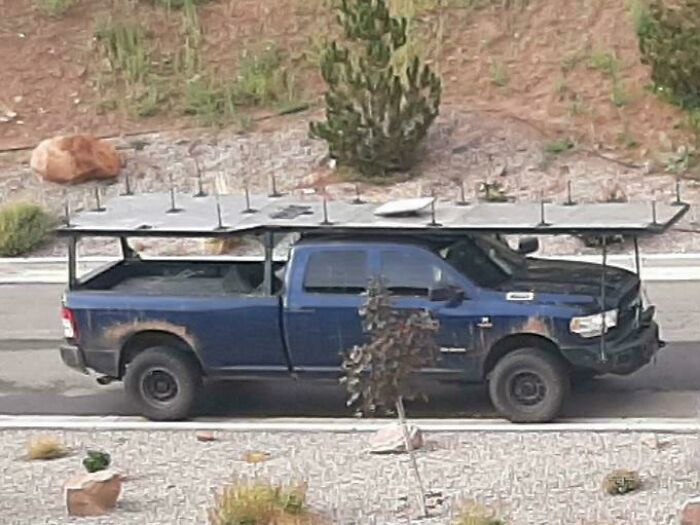 Saw This Truck In Moab Utah With An Array Of What Appeared To Be Small Antennas... Maybe To Track Something?
