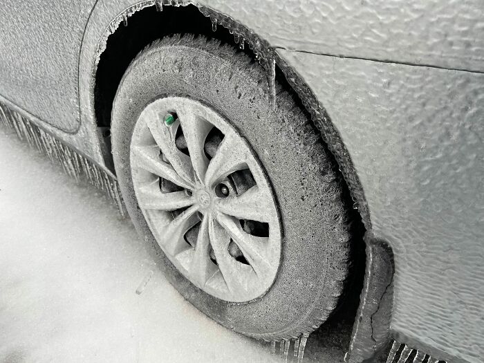 My Tires After A Bout Of Freezing Rain