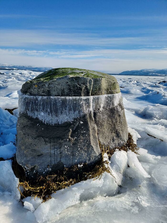 This Rock Has A Frozen Tidemark