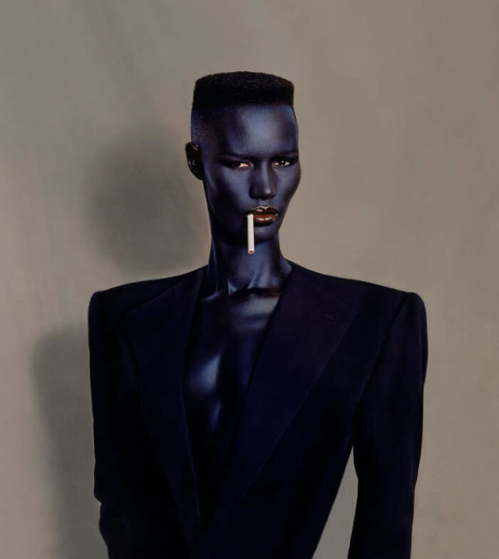 Grace Jones Photographed By Jean-Paul Goude For The Cover Of Her "Nightclubbing" Album - 1981