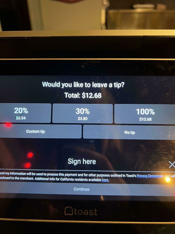 In What Universe Would Anyone Give A 100% Tip?