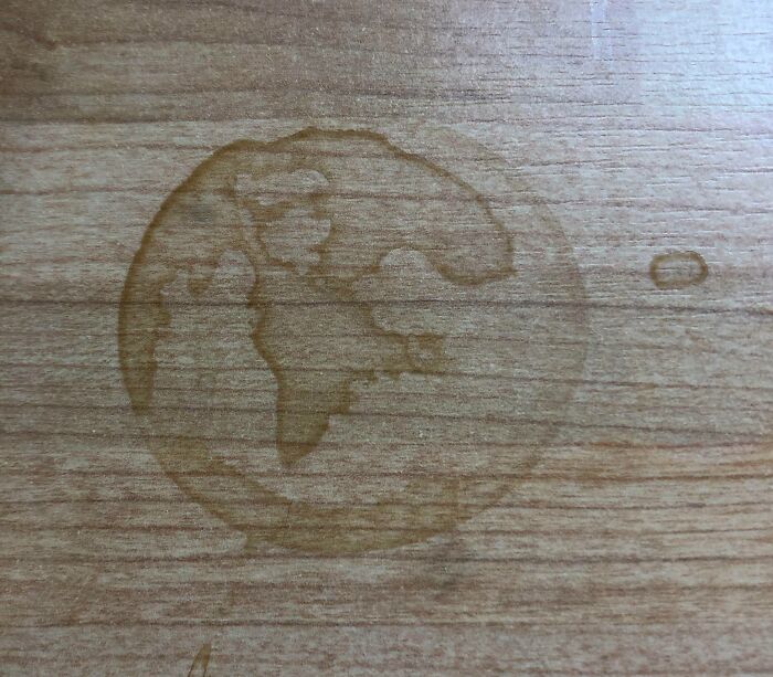 Coffee Stain That Looks Like Earth
