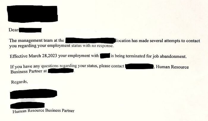 I Left A Bad Job In 2021 With A Resignation Letter. Last Week They Sent Me This