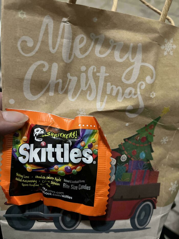 The Christmas Bag My Boss Gave Us Had Halloween Candy In It