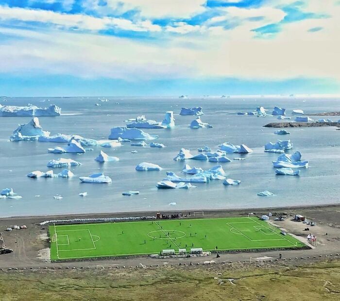 Campo de fútbol en Groenlandia