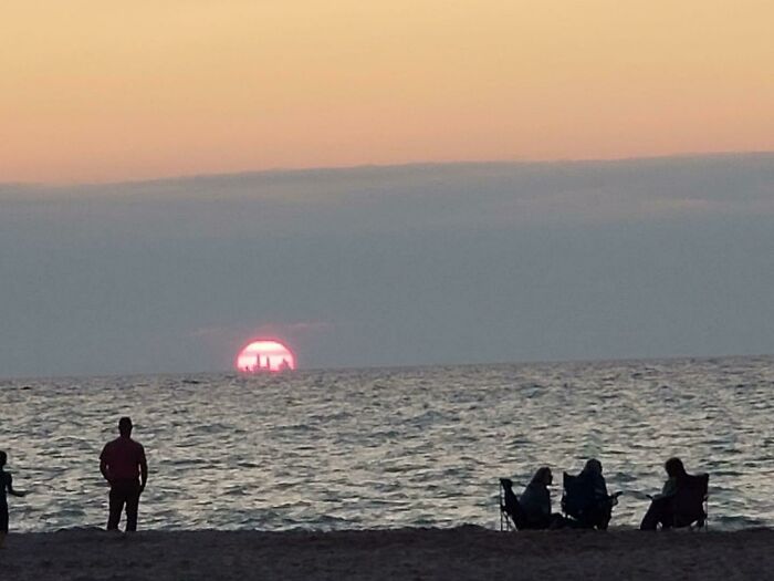 Chicago Skyline Visible From Nearly 50 Miles Away In Indiana Dunes Sunset