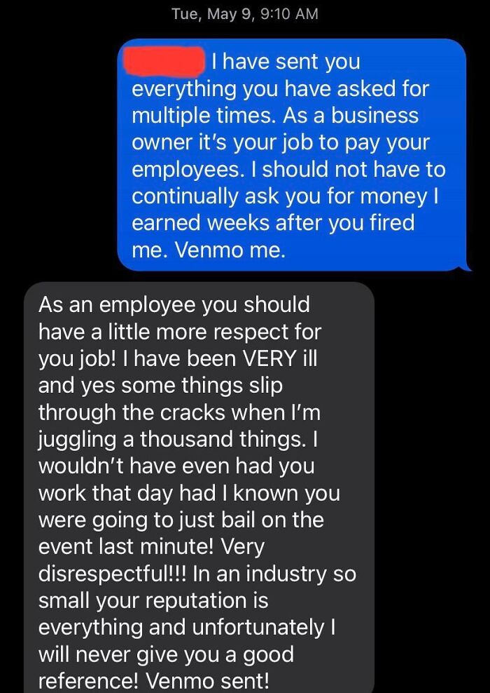 Boss Wouldn’t Pay Two Months After She Fired Me. I Had The Audacity Of Asking For The Money I Earned