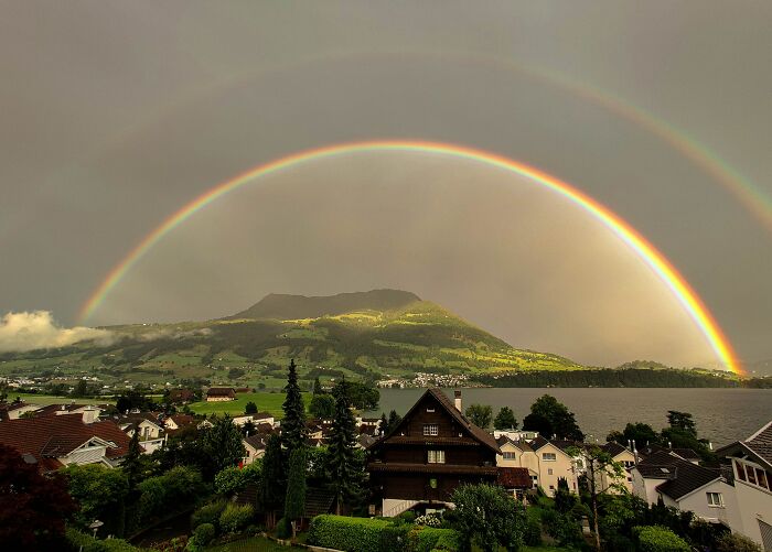 I Saw Some Posts From This Rainbow, So I Thought I'd Share The View From Merlischachen (Close To Lucerne)