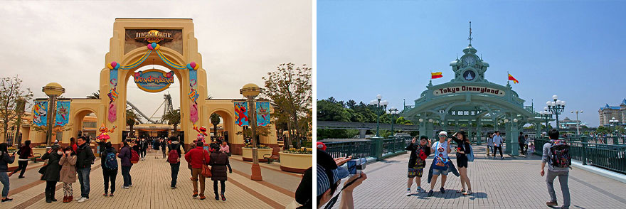 Universal Studios Japan (Osaka) - Tokyo Disney Land (Tokyo)